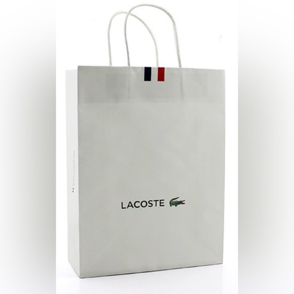 Lacoste Alligator Gift Carry Reusable Shopping Store paper bag